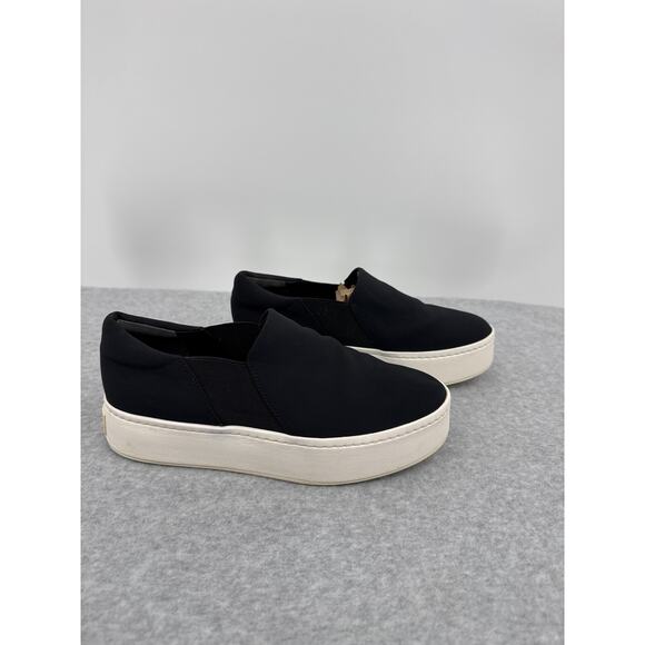 Vince “Warren” Black Textile Platform Slip On Sneakers Women’s Size 7 - Picture 4 of 7
